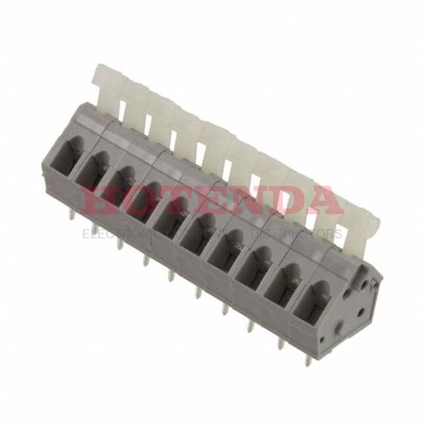 OSTHT100080 - 0.197 5.00mm Gray Bulk Thermoplastic Through Hole Angled Screwless - Leg Spring, Push-In Spring 1 Levels 12-28 AWG OSTHT