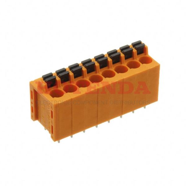 1330240000 - 0.197 5.00mm Orange Bulk Thermoplastic, Wemid Through Hole Vertical with Board Screwless - Leg Spring, Push-In Spring 1 Levels 12-24 AWG Omnimate LMF