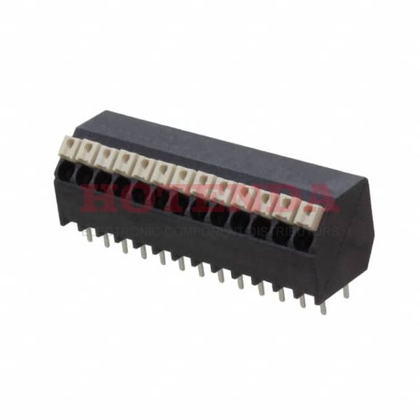 1885760000 - 0.138 3.50mm Black Tube Liquid Crystal Polymer (LCP), Glass Filled Through Hole 45° (135°) Angle with Board Screwless - Push Button Clamp 1 Levels 16-24 AWG Omnimate LSF-SMT