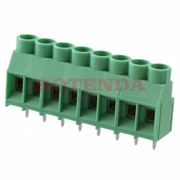 1713927 - 0.250 6.35mm Green Bulk Through Hole Horizontal with Board Screw 1 Levels 10-30 AWG COMBICON MKDS