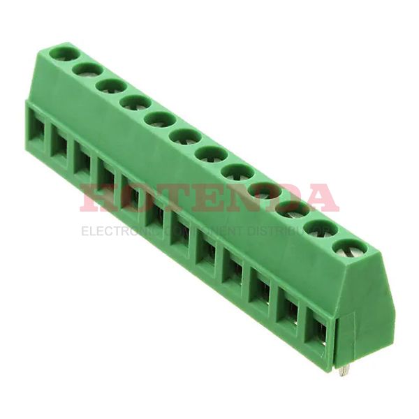 1715129 - 0.197 5.00mm Green Bulk Polyamide (PA), Nylon Through Hole Horizontal with Board Screw - Rising Cage Clamp 1 Levels 14-30 AWG COMBICON MKDS