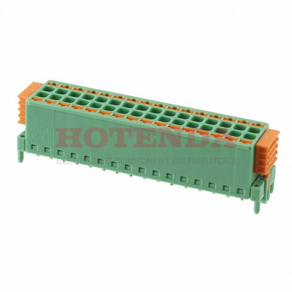 1848781 - 0.138 3.50mm Green Bulk Polyamide (PA), Nylon Through Hole, SKEDD Vertical with Board Screwless - Leg Spring, Push-In Spring 2 Levels 16-24 AWG SDDC