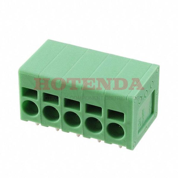 1991008 - 0.197 5.00mm Green Bulk Polyamide (PA), Nylon Through Hole Horizontal with Board Screwless - Spring Cage, Tension Clamp 1 Levels 12-24 AWG COMBICON SPT
