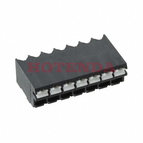 1823133 - 0.200 5.08mm Black Tape &amp; Reel (TR) Liquid Crystal Polymer (LCP) Through Hole Horizontal with Board Screwless - Leg Spring, Push-In Spring 1 Levels 16-24 AWG COMBICON SPT-THR