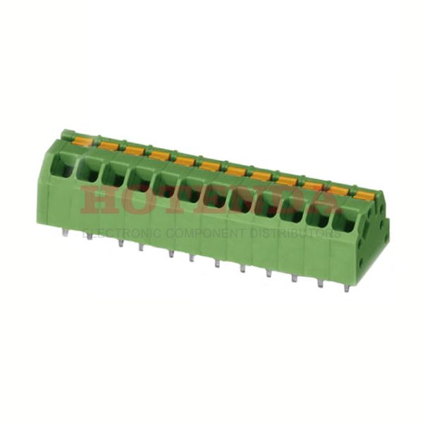 1862039 - 0.138 3.50mm Green Bulk Polyamide (PA), Nylon Through Hole 45° (135°) Angle with Board Screwless - Leg Spring, Push-In Spring 1 Levels 16-24 AWG COMBICON SPTAF IL