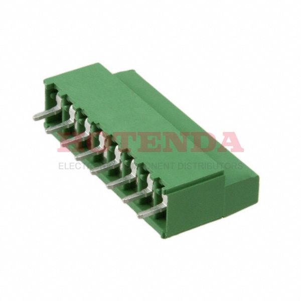 282856-8 - 0.197 5.00mm Green Bulk Polyamide (PA66), Nylon 6/6 Through Hole Horizontal with Board Screw - Rising Cage Clamp 1 Levels 12-30 AWG Buchanan