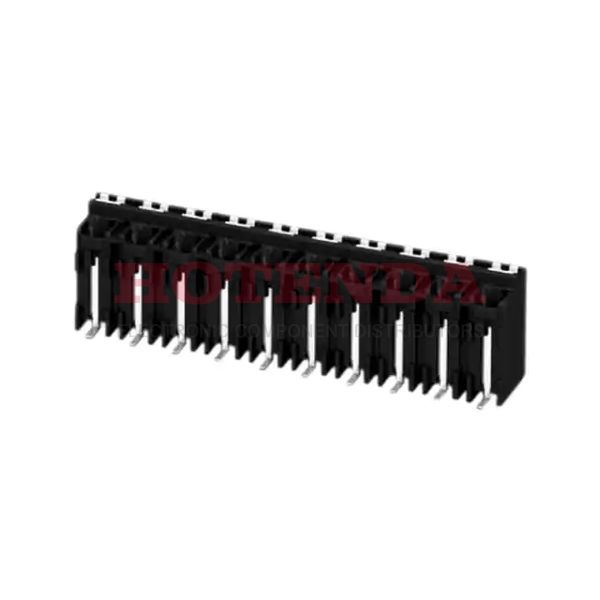 1824381 - 0.197 5.00mm Black Tape &amp; Reel (TR) Liquid Crystal Polymer (LCP) Surface Mount Vertical with Board Screwless - Leg Spring, Push-In Spring 1 Levels 16-24 AWG COMBICON SPT-SMD