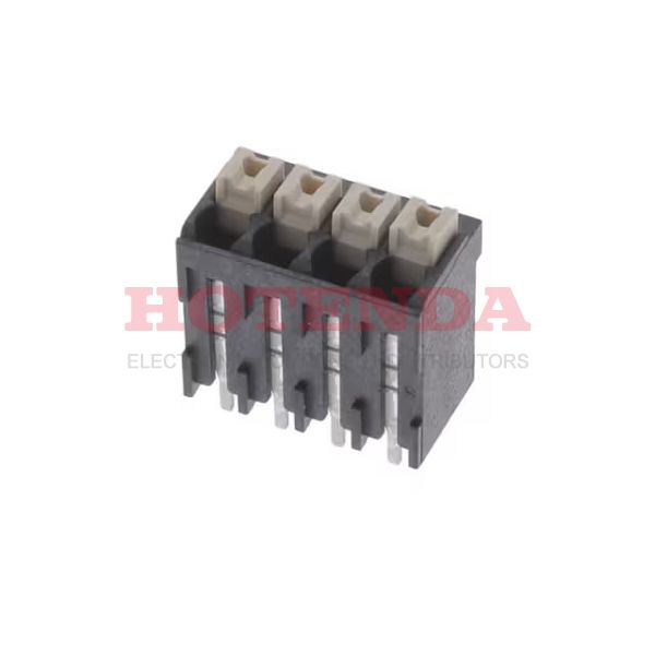1870660000 - 0.138 3.50mm Black Tube Liquid Crystal Polymer (LCP), Glass Filled Through Hole Vertical with Board Screwless - Push Button Clamp 1 Levels 16-24 AWG Omnimate LSF-SMT