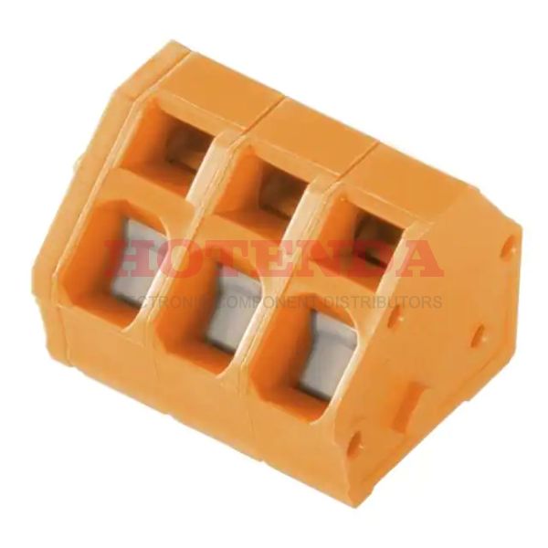 1960240000 - 0.197 5.00mm Orange Bulk Thermoplastic, Wemid Through Hole 45° (135°) Angle with Board Screwless - Spring Cage, Tension Clamp 1 Levels 14-26 AWG Omnimate LMZF