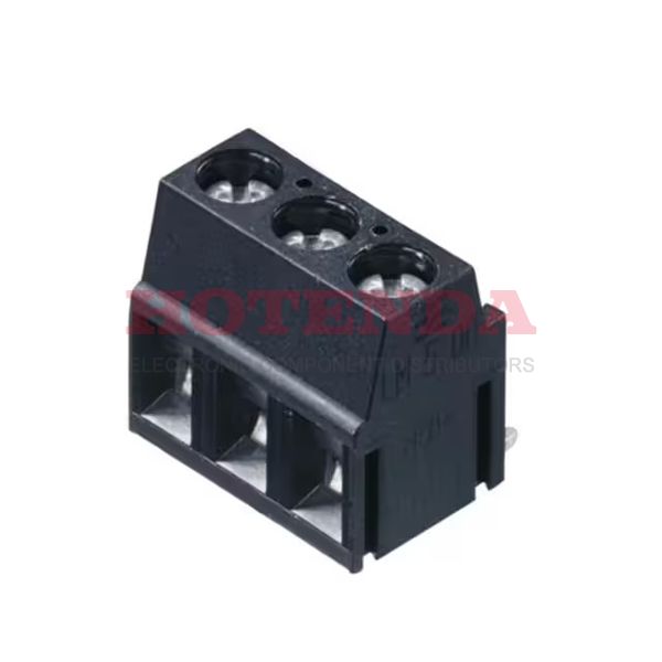 1715280000 - 0.197 5.00mm Black Bulk Thermoplastic, Wemid Through Hole Vertical with Board Screw - Clamping Yoke, Tension Sleeve 1 Levels 14-24 AWG Omnimate LM