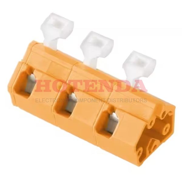 1953930000 - 0.394 10.00mm Orange Bulk Thermoplastic, Wemid Through Hole 45° (135°) Angle with Board Screwless - Spring Cage, Tension Clamp 1 Levels 14-26 AWG Omnimate LMZFL