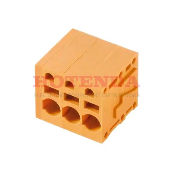 1331040000 - 0.200 5.08mm Orange Bulk Thermoplastic, Wemid Through Hole Horizontal with Board Screwless - Leg Spring, Push-In Spring 1 Levels 12-24 AWG Omnimate LMFS