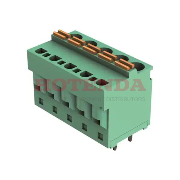 14030416101000 - 0.197 5.00mm Green Bulk Polyamide (PA), Nylon Through Hole Vertical with Board Screwless - Leg Spring, Push-In Spring 1 Levels 12-30 AWG har-flexicon®