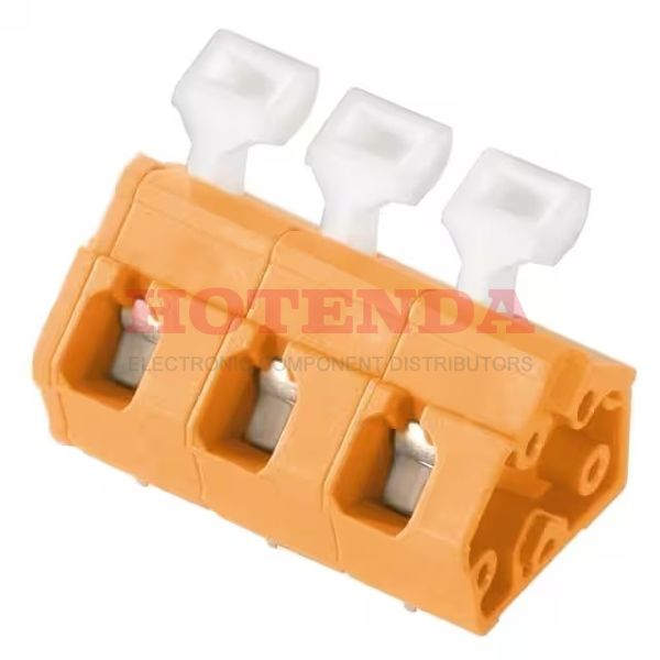 1953020000 - 0.295 7.50mm Orange Bulk Thermoplastic, Wemid Through Hole 45° (135°) Angle with Board Screwless - Spring Cage, Tension Clamp 1 Levels 14-26 AWG Omnimate LMZFL