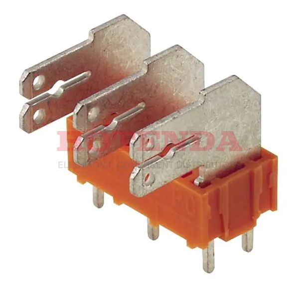 9511690000 - 0.295 7.50mm Orange Bulk Polyamide (PA), Nylon Through Hole Horizontal with Board Quick Connect, Disconnect 1 Levels Omnimate PCF