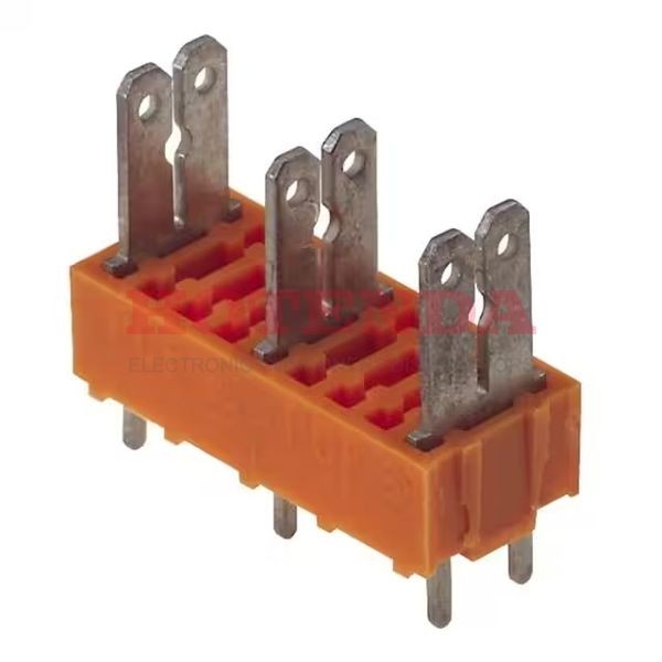 9500810000 - 0.394 10.00mm Orange Bulk Polyamide (PA), Nylon Through Hole Vertical with Board Quick Connect, Disconnect 1 Levels Omnimate PCF