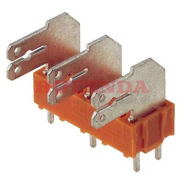 9511750000 - 0.394 10.00mm Orange Bulk Polyamide (PA), Nylon Through Hole Horizontal with Board Quick Connect, Disconnect 1 Levels Omnimate PCF