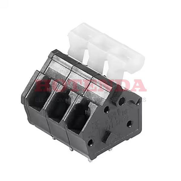 1811590000 - 0.197 5.00mm Black Bulk Thermoplastic, Wemid Through Hole 45° (135°) Angle with Board Screwless - Spring Cage, Tension Clamp 1 Levels 14-26 AWG Omnimate LMZFL