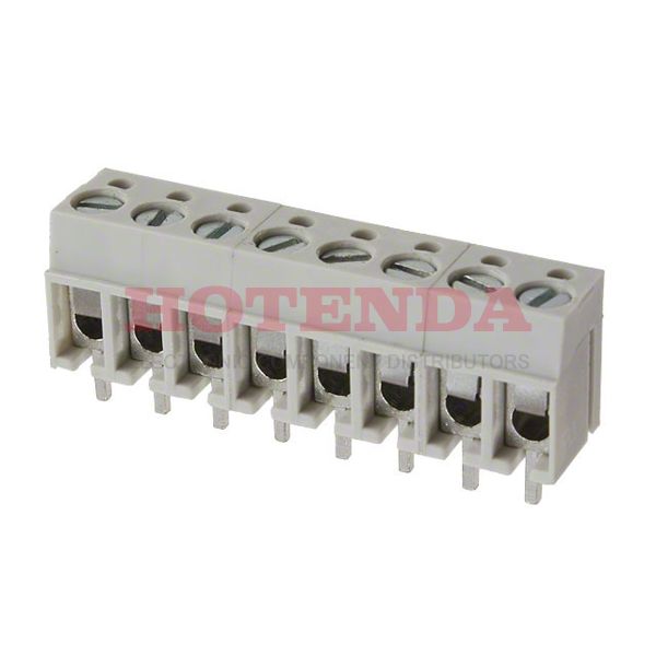 OSTVA080180 - 0.197 5.00mm Gray Bulk Thermoplastic Through Hole Horizontal with Board Screw - Leaf Spring, Wire Guard 1 Levels 14-22 AWG OSTVA