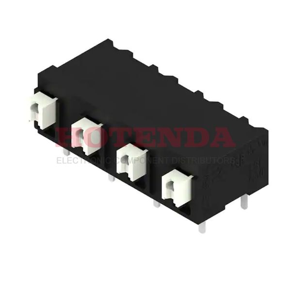 1824900000 - 0.295 7.50mm Black Tube Liquid Crystal Polymer (LCP), Glass Filled Through Hole Horizontal with Board Screwless - Push Button Clamp 1 Levels 16-24 AWG Omnimate LSF-SMT