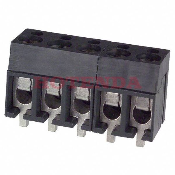 ED104/5DS - 0.197 5.00mm Gray Bulk Polyamide (PA), Nylon Through Hole Horizontal with Board Screw - Leaf Spring, Wire Guard 1 Levels 14-22 AWG ED104/DS