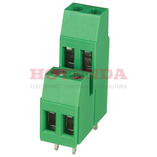 ED790/2 - 0.197 5.00mm Green Bulk Polyamide (PA), Nylon Through Hole Horizontal with Board Screw - Rising Cage Clamp 2 Levels 12-30 AWG ED790