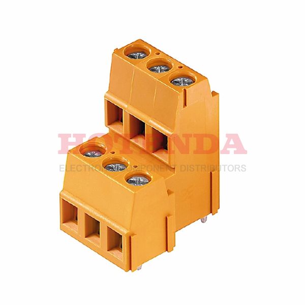 1768860000 - 0.200 5.08mm Orange Bulk Thermoplastic, Wemid Through Hole Horizontal with Board Screw - Clamping Yoke, Tension Sleeve 2 Levels 14-24 AWG Omnimate LM