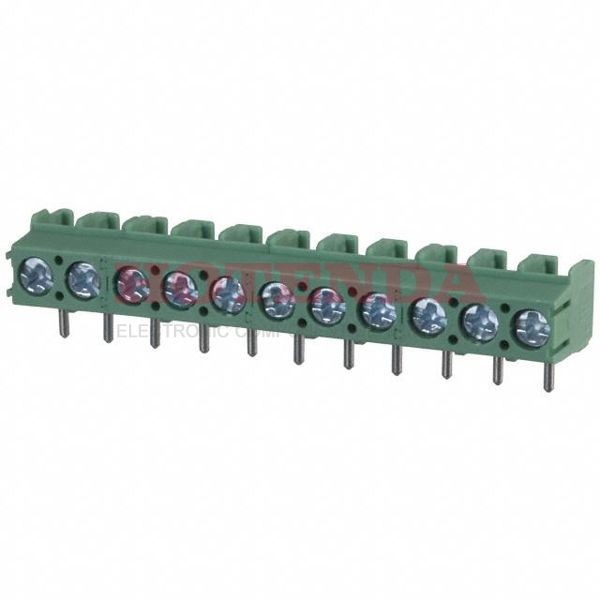 1935404 - 0.197 5.00mm Green Bulk Polyamide (PA), Nylon Through Hole Vertical with Board Screw 1 Levels 12-26 AWG COMBICON PT