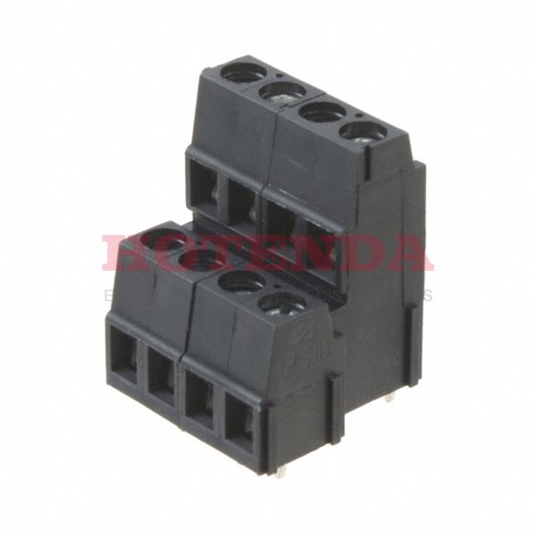 1769100000 - 0.200 5.08mm Black Bulk Polyamide (PA66), Nylon 6/6 Through Hole Horizontal with Board Screw - Clamping Yoke, Tension Sleeve 2 Levels 12-24 AWG Omnimate LM