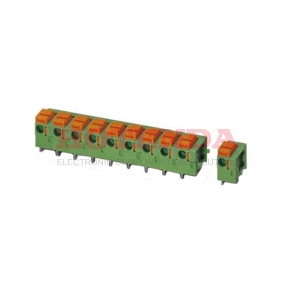 1700758 - 0.300 7.62mm Green Bulk Through Hole Horizontal with Board Screwless - Leg Spring, Push-In Spring 1 Levels 16-22 AWG COMBICON FFKDSA