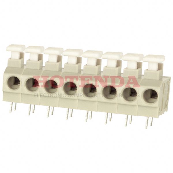 ED4101/8-KD - 0.197 5.00mm Gray, Slate Bulk Polyamide (PA), Nylon Through Hole Horizontal with Board Screwless - Push Button Clamp 1 Levels 14-20 AWG ED4101