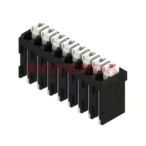 1870700000 - 0.138 3.50mm Black Tube Liquid Crystal Polymer (LCP), Glass Filled Through Hole Vertical with Board Screwless - Push Button Clamp 1 Levels 16-24 AWG Omnimate LSF-SMT