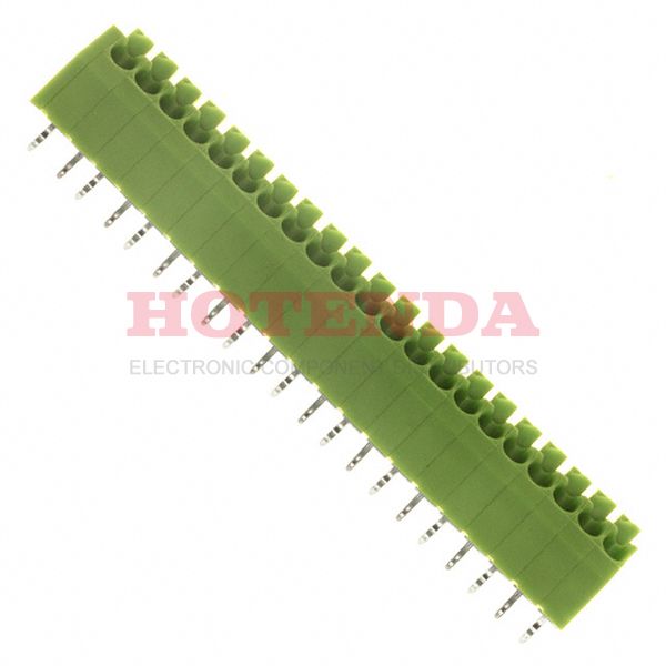 1985386 - 0.138 3.50mm Green Bulk Polyamide (PA), Nylon Through Hole 45° (135°) Angle with Board Screwless - Spring Cage, Tension Clamp 1 Levels 16-24 AWG COMBICON PTSA