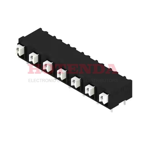 1824930000 - 0.295 7.50mm Black Tube Liquid Crystal Polymer (LCP), Glass Filled Through Hole Horizontal with Board Screwless - Push Button Clamp 1 Levels 16-24 AWG Omnimate LSF-SMT