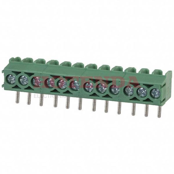 1984866 - 0.138 3.50mm Green Bulk Polyamide (PA), Nylon Through Hole Vertical with Board Screw 1 Levels 16-26 AWG COMBICON PT