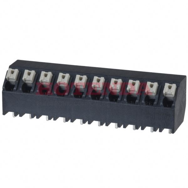 1884810000 - 0.200 5.08mm Black Tube Liquid Crystal Polymer (LCP), Glass Filled Through Hole 45° (135°) Angle with Board Screwless - Push Button Clamp 1 Levels 16-24 AWG Omnimate LSF-SMT