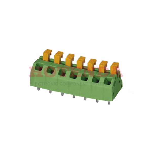 1864480 - 0.197 5.00mm Green Bulk Polyamide (PA), Nylon Through Hole 45° (135°) Angle with Board Screwless - Leg Spring, Push-In Spring 1 Levels 16-24 AWG COMBICON SPTAF LL
