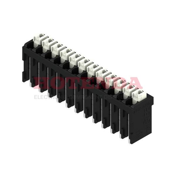 1870740000 - 0.138 3.50mm Black Tube Liquid Crystal Polymer (LCP), Glass Filled Through Hole Vertical with Board Screwless - Push Button Clamp 1 Levels 16-24 AWG Omnimate LSF-SMT