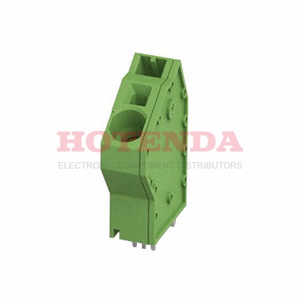 1819192 - Green Bulk Polyamide (PA), Nylon Through Hole 30° (150°) Angle with Board Screwless - Spring Cage, Tension Clamp 1 Levels 4-18 AWG COMBICON SPTA