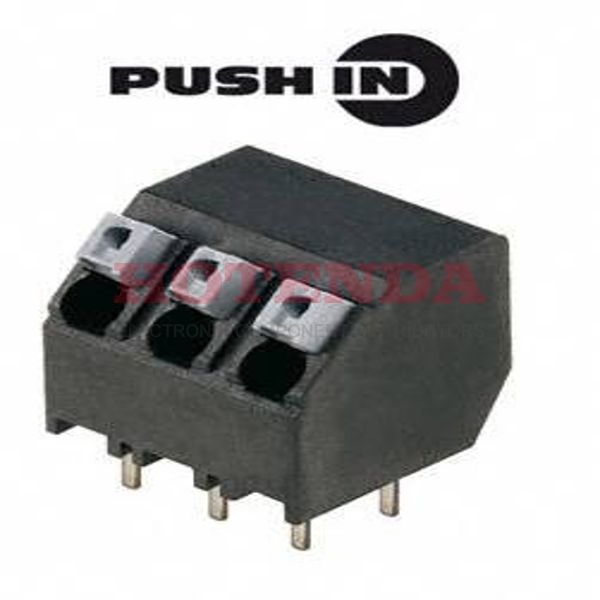 1885530000 - 0.150 3.81mm Black Tube Liquid Crystal Polymer (LCP), Glass Filled Through Hole 45° (135°) Angle with Board Screwless - Push Button Clamp 1 Levels 16-24 AWG Omnimate LSF-SMT