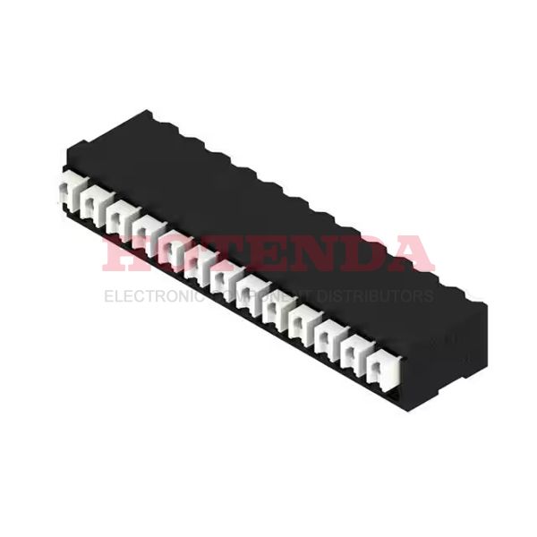 1869470000 - 0.150 3.81mm Black Tube Liquid Crystal Polymer (LCP), Glass Filled Through Hole Horizontal with Board Screwless - Push Button Clamp 1 Levels 16-24 AWG Omnimate LSF-SMT