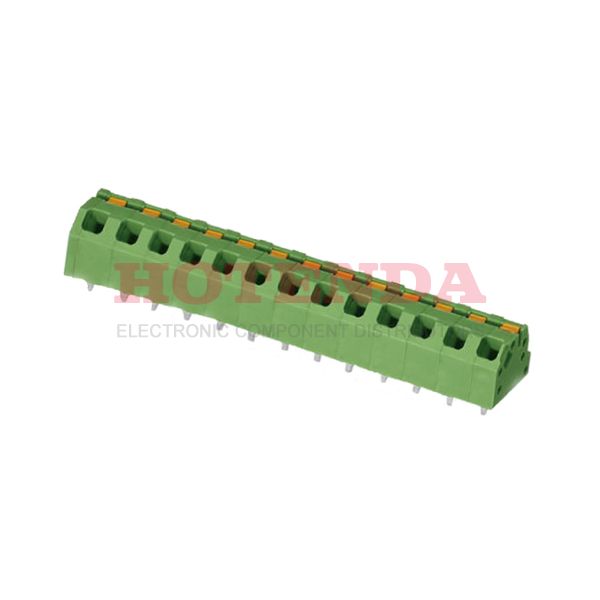 1862385 - 0.197 5.00mm Green Bulk Polyamide (PA), Nylon Through Hole 45° (135°) Angle with Board Screwless - Leg Spring, Push-In Spring 1 Levels 16-24 AWG COMBICON SPTAF IL