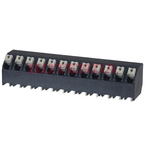 1884680000 - 0.197 5.00mm Black Tube Liquid Crystal Polymer (LCP), Glass Filled Through Hole 45° (135°) Angle with Board Screwless - Push Button Clamp 1 Levels 16-24 AWG Omnimate LSF-SMT
