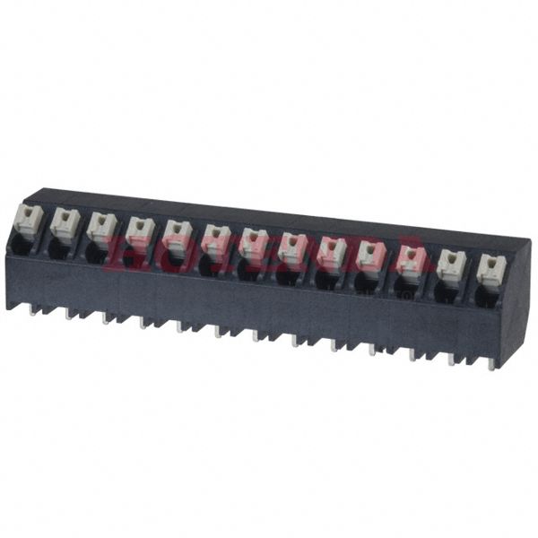 1884840000 - 0.200 5.08mm Black Tube Liquid Crystal Polymer (LCP), Glass Filled Through Hole 45° (135°) Angle with Board Screwless - Push Button Clamp 1 Levels 16-24 AWG Omnimate LSF-SMT