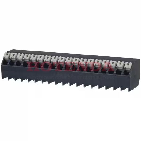 1885580000 - 0.150 3.81mm Black Tube Liquid Crystal Polymer (LCP), Glass Filled Through Hole 45° (135°) Angle with Board Screwless - Push Button Clamp 1 Levels 16-24 AWG Omnimate LSF-SMT