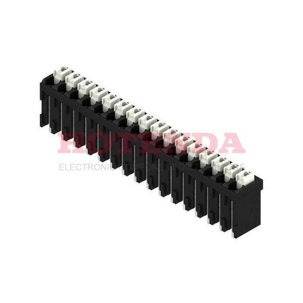 1870050000 - 0.150 3.81mm Black Tube Liquid Crystal Polymer (LCP), Glass Filled Through Hole Vertical with Board Screwless - Push Button Clamp 1 Levels 16-24 AWG Omnimate LSF-SMT