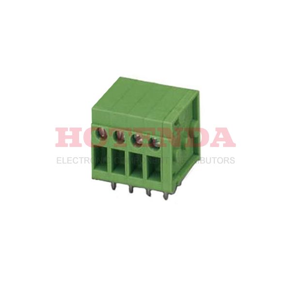 1773170 - 0.197 5.00mm Green Bulk Polyamide (PA), Nylon Through Hole Horizontal with Board Screw - Pressure Clip 1 Levels 14-24 AWG COMBICON FRONT