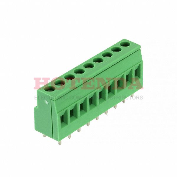 1730573 - 0.200 5.08mm Green Bulk Polyamide (PA), Nylon Through Hole Horizontal with Board Screw - Rising Cage Clamp 1 Levels 12-30 AWG COMBICON MKDSD