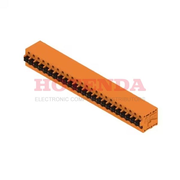 1330950000 - 0.200 5.08mm Orange Bulk Thermoplastic, Wemid Through Hole Horizontal with Board Screwless - Leg Spring, Push-In Spring 1 Levels 12-24 AWG Omnimate LMF