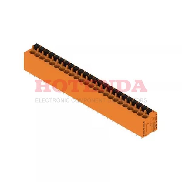 1331420000 - 0.200 5.08mm Orange Bulk Thermoplastic, Wemid Through Hole Vertical with Board Screwless - Leg Spring, Push-In Spring 1 Levels 12-24 AWG Omnimate LMF